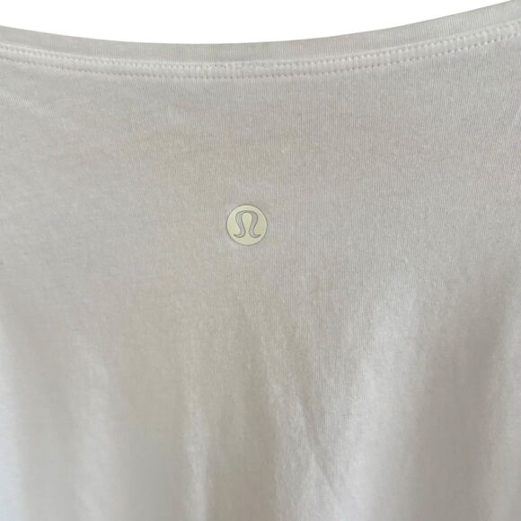 Lululemon Back In Action Long Sleeve Top Womens 10 White Loose Fit Shirt - Picture 5 of 11